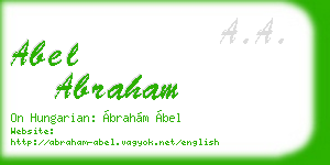 abel abraham business card